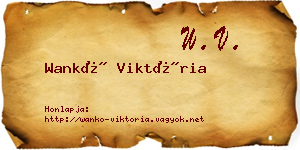 Wankó Viktória névjegykártya